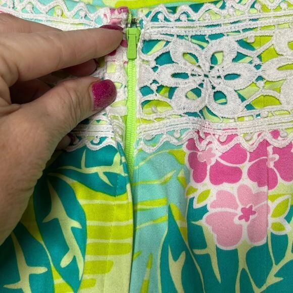 Lilly Pulitzer Palm Green In Windchime Print Size 2 - Picture 4 of 5